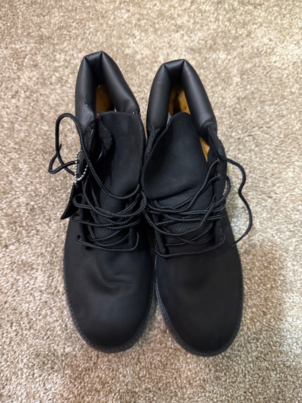 Men's Black Lace-Up Work Boots